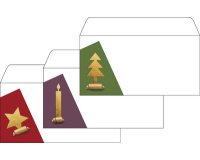 Set d'enveloppes à motif de Noël 'Cut-out style', long