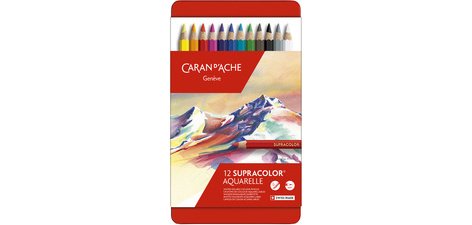 Crayons de couleur SUPRACOLOR, étui métal de 12