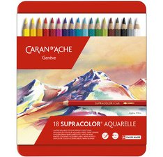 Crayons de couleur SUPRACOLOR, étui métal de 18