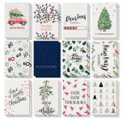 Set wenskaarten kerst 'Colourful Christmas'