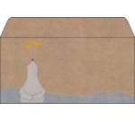 Enveloppe de Noël 'Polar bear with shooting star',long