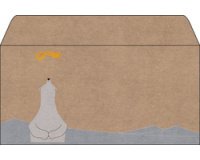 Enveloppe de Noël 'Polar bear with shooting star',long