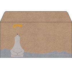 Enveloppe de Noël 'Polar bear with shooting star',long