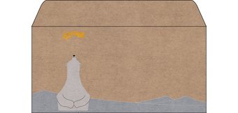 Enveloppe de Noël 'Polar bear with shooting star',long