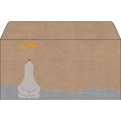 Enveloppe de Noël 'Polar bear with shooting star',long