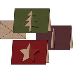 Set de cartes de Noël 'Cut-out style', A6