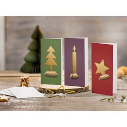 Set van kerstkaarten "Cut-out style", A6