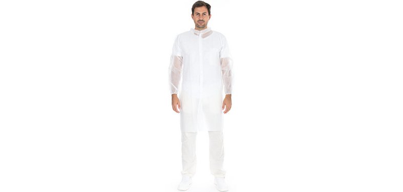 Visitor blouse with hook and loop closure, L