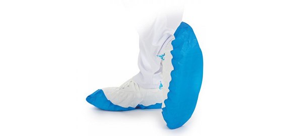 Surchaussure PP 'HYGOMAT' avec semelle PE-C, blanc/