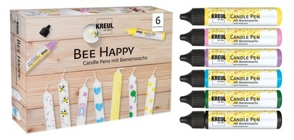 Candle Pen 'Bee Happy', set de 6