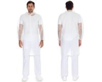 Blouse visiteur Light avec boutons pression, blanc,