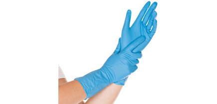 Chemical protection glove Super High Risk, blue nitrile - Box of 50 gloves