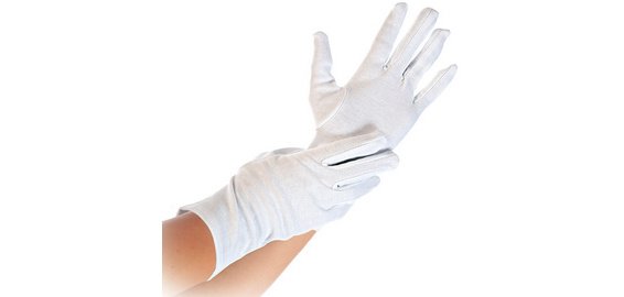 Gant en coton Blanc, XL, blanc - La paire