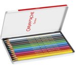 Crayons de couleur SWISSCOLOR, étui métal de 12