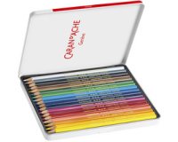 Crayons de couleur SWISSCOLOR, étui métal de 18