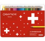 Crayons de couleur SWISSCOLOR, étui métal de 30