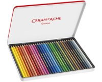 Crayons de couleur SWISSCOLOR, étui métal de 30
