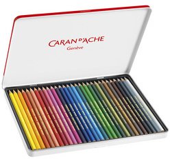 Crayons de couleur SWISSCOLOR, étui métal de 30