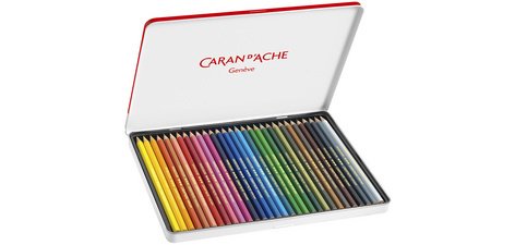 Crayons de couleur SWISSCOLOR, étui métal de 30