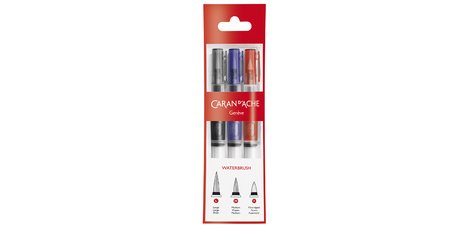 Pinceau aquarelle à réservoir d'eau, set de 3