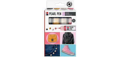 Peinture effet perles Pearl Pen, set de 4, assorti