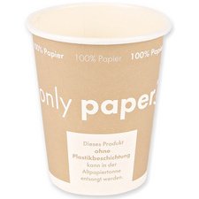 Gobelet en papier dur "Only Paper" - Lot de 50