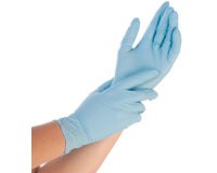 Handschoenen nitril 'Control' blauw gepoederd - doos van 100 stuks