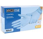 Nitrile gloves "Control", powdered blue - Box of 100 gloves