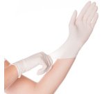 Gant latex SKIN, M, poudré, blanc - Boîte de 100 gants