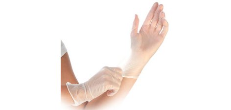 Gant vinyle IDEAL FIT, M, transparent - Boîte de 100 gants