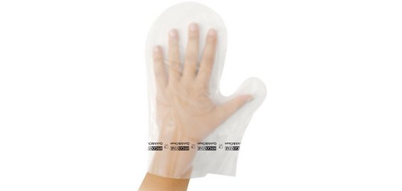 Gant hygiénique moufle, en coex, transparent