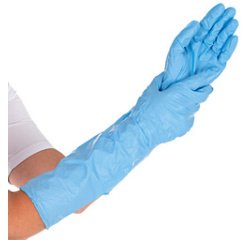 Handschoenen nitril 'Extra Safe Superlong' poedervrij - set van 50 handschoenen