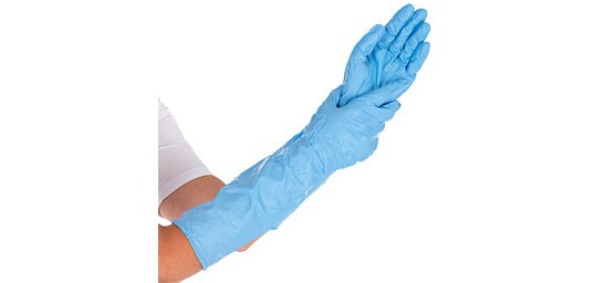 Gant nitrile "Extra Safe Superlong", sans poudre - Boîte de 50 gants