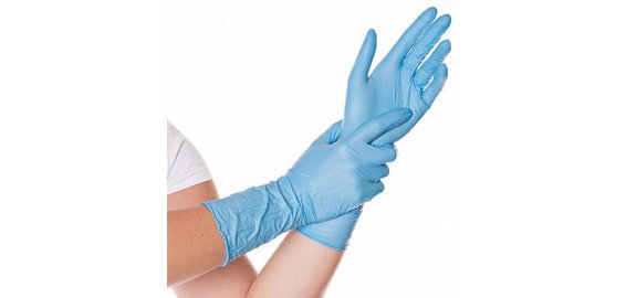 Gant nitrile "Extra Long" sans poudre - Boîte de 100 gants