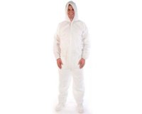 Combinaison PP avec capuche, XXL, blanc