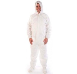 Combinaison PP avec capuche, XXL, blanc