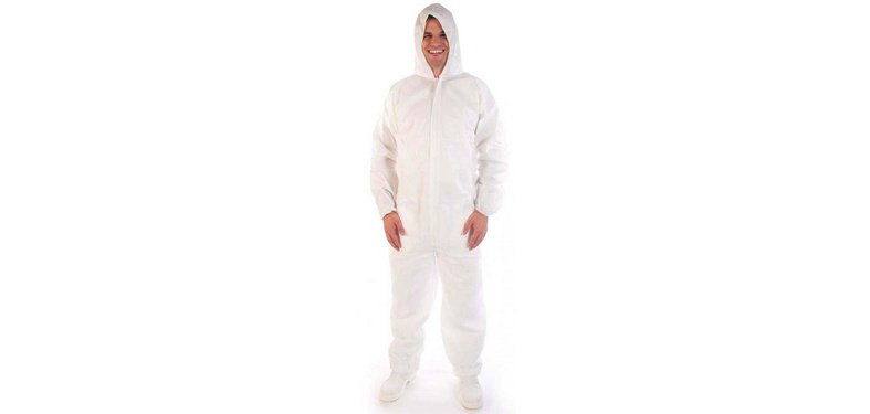 Combinaison PP avec capuche, XXL, blanc