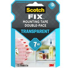 Ruban adhésif Scotch double face extra fort - Largeur 19 mm x longueur 5 m