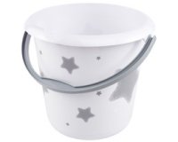 Seau déco ilvie 'stars', rond, 10 litres