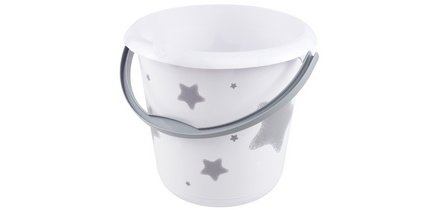 Seau déco ilvie 'stars', rond, 10 litres