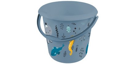 Seau déco ilvie 'stars', rond, 10 litres