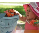 Seau déco ilvie 'stars', rond, 10 litres