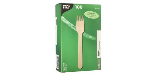 Fourchette en bois 'pure', cirée, longueur: 160 mm