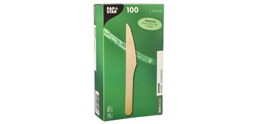 Houten mes 'Pure' gewaxt lengte 165 mm