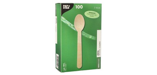 Lepel in hout 'Pure' gewaxt lengte 160 mm