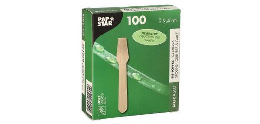 Cuiller à glace en bois 'pure', cirée