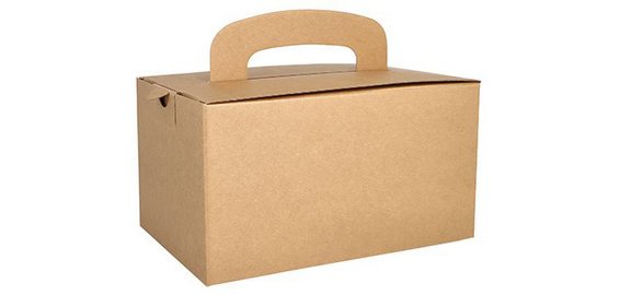 Boîte repas 'pure', avec poignée de transport, brun