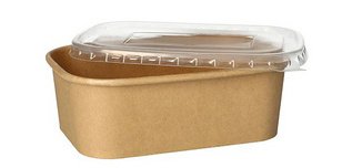 Verpackungsschale 'pure', 1000 ml, braun