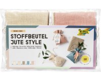 Sac de tissu Jute Style 'BOHO CHIC'