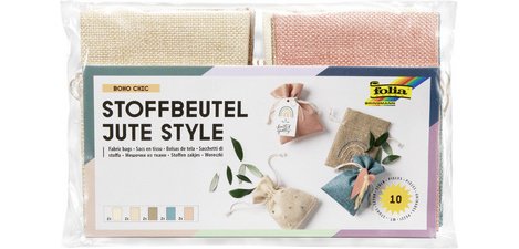 Stoffen zak Jute Style 'BOHO CHIC'